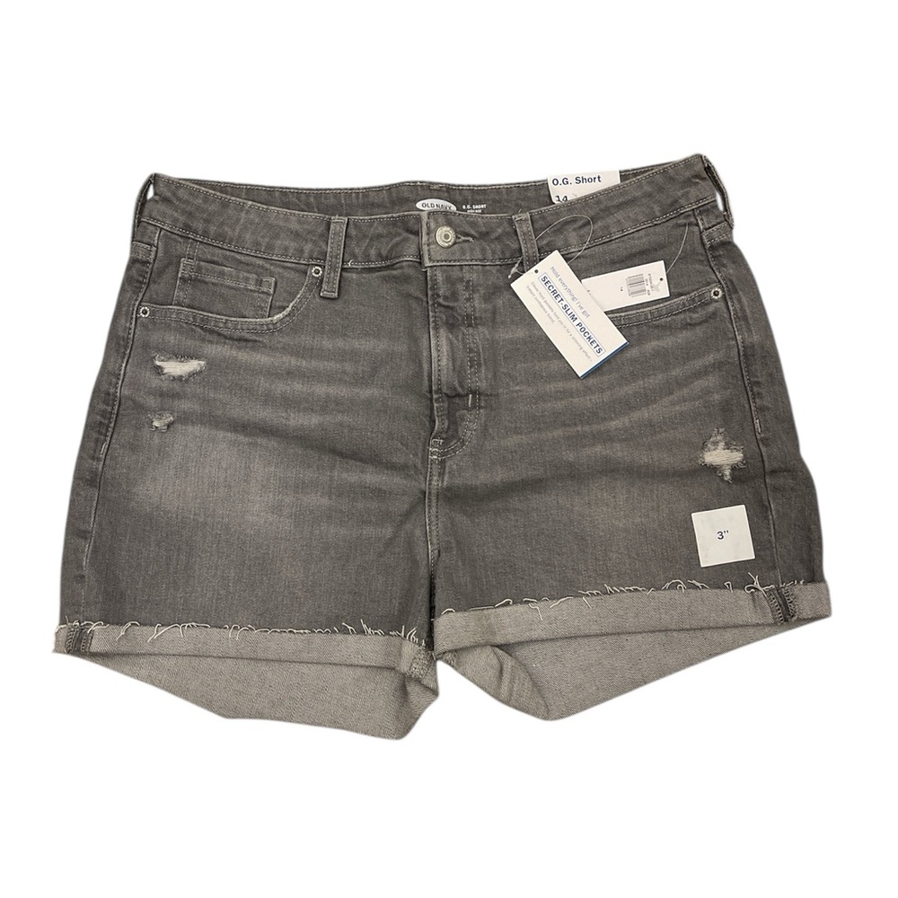Old Navy Women's Distressed Gray Jean Shorts